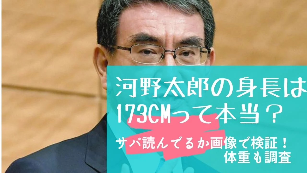 河野太郎の身長は173cmって本当 サバ読んでるか画像で検証 体重も調査 Festival